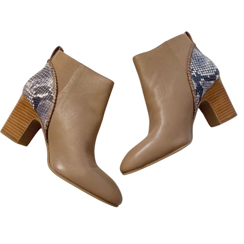 Jack Rogers Poppy Leather Bootie 9.5 Tan NEW - Picture 3 of 10